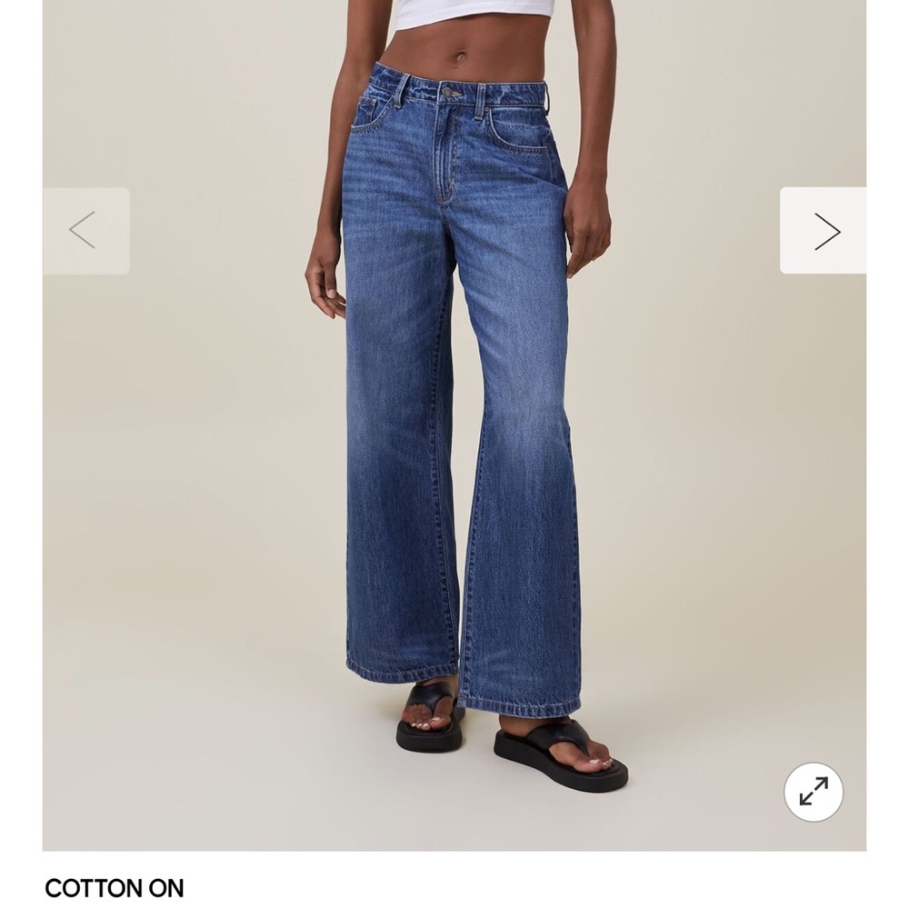 Cotton On relaxed‎ wide leg Jeans  size 12